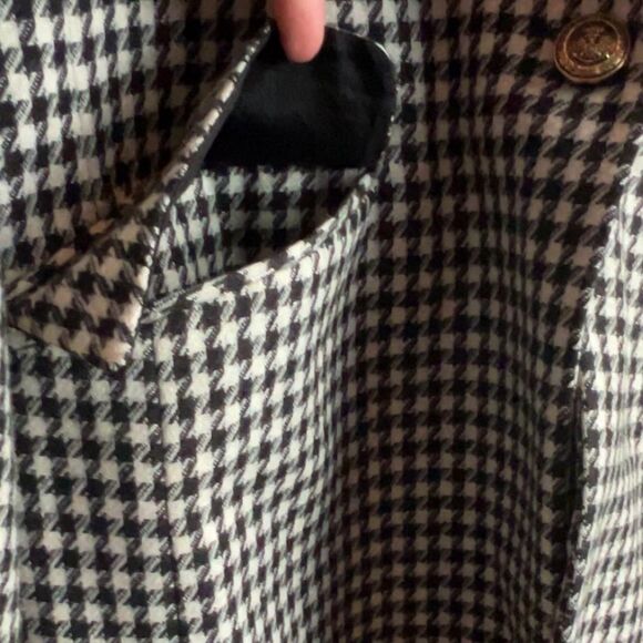 Vintage 80's/90's Made In USA Wool Houndstooth Womens Blazer - Picture 5 of 8